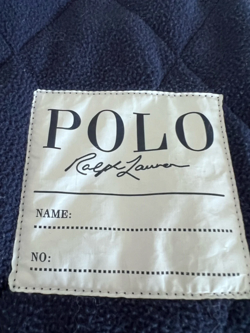 Ralph Lauren Navy Quilted Sleeveless Vest with Red Pony